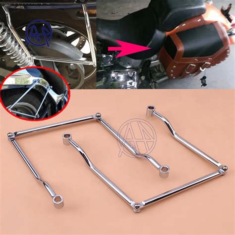 metal brackets for motorcycle saddlebag support|motorcycle hard bag mounting kit.